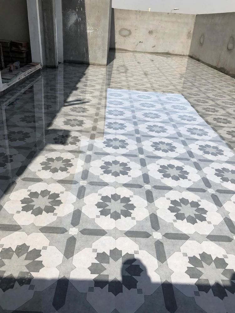 Piso calcáreo pulido